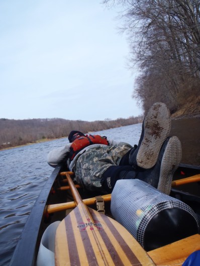 Taking a break after getting to the front of the pack in the headwinds.
