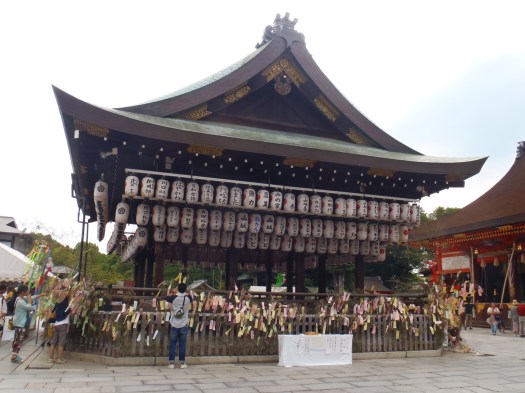 The pieces of paper all have wishes written on them, part of a Japanese holiday.