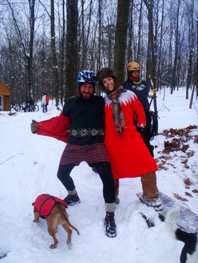 The "ugly sweater" theme brought some interesting outfits.