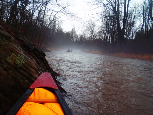 Coming through the fog.