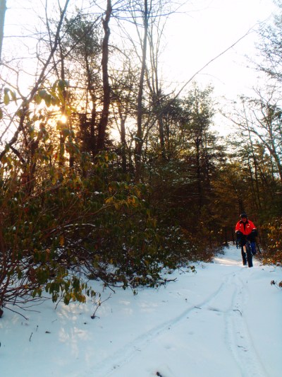 Sun at the beginning of the ride.