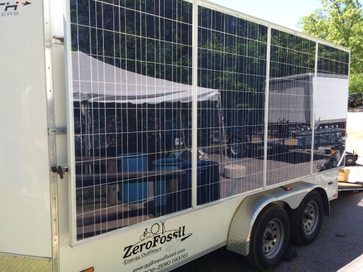 They brought a cool trailer with an attached solar array.