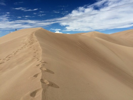dunes against clouds